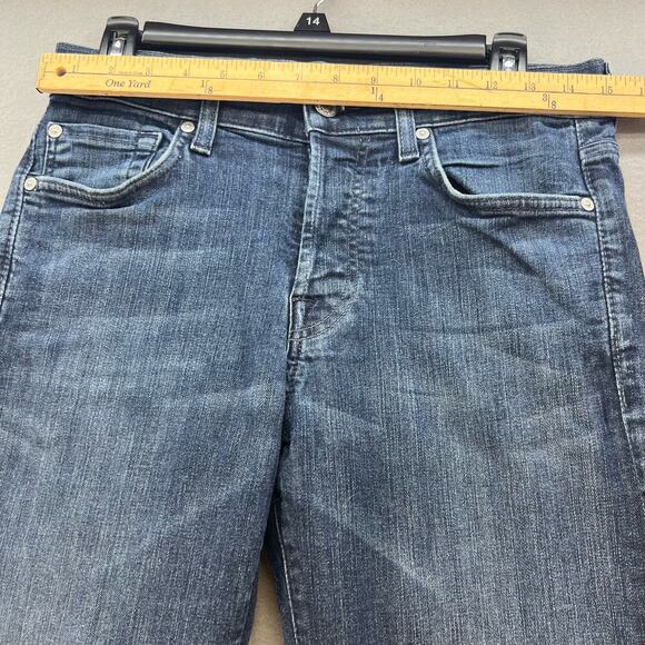 7 For All Mankind Jeans Women's 30 Blue Standard Button Fly A-Pocket Normcore - Picture 2 of 15